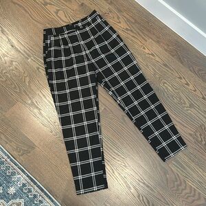 Forever 21 black plaid work pants - medium - EUC